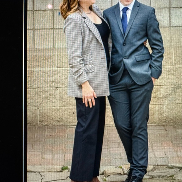 Veronica Beard Blue and Brown Houndstooth Blazer - Picture 6 of 6